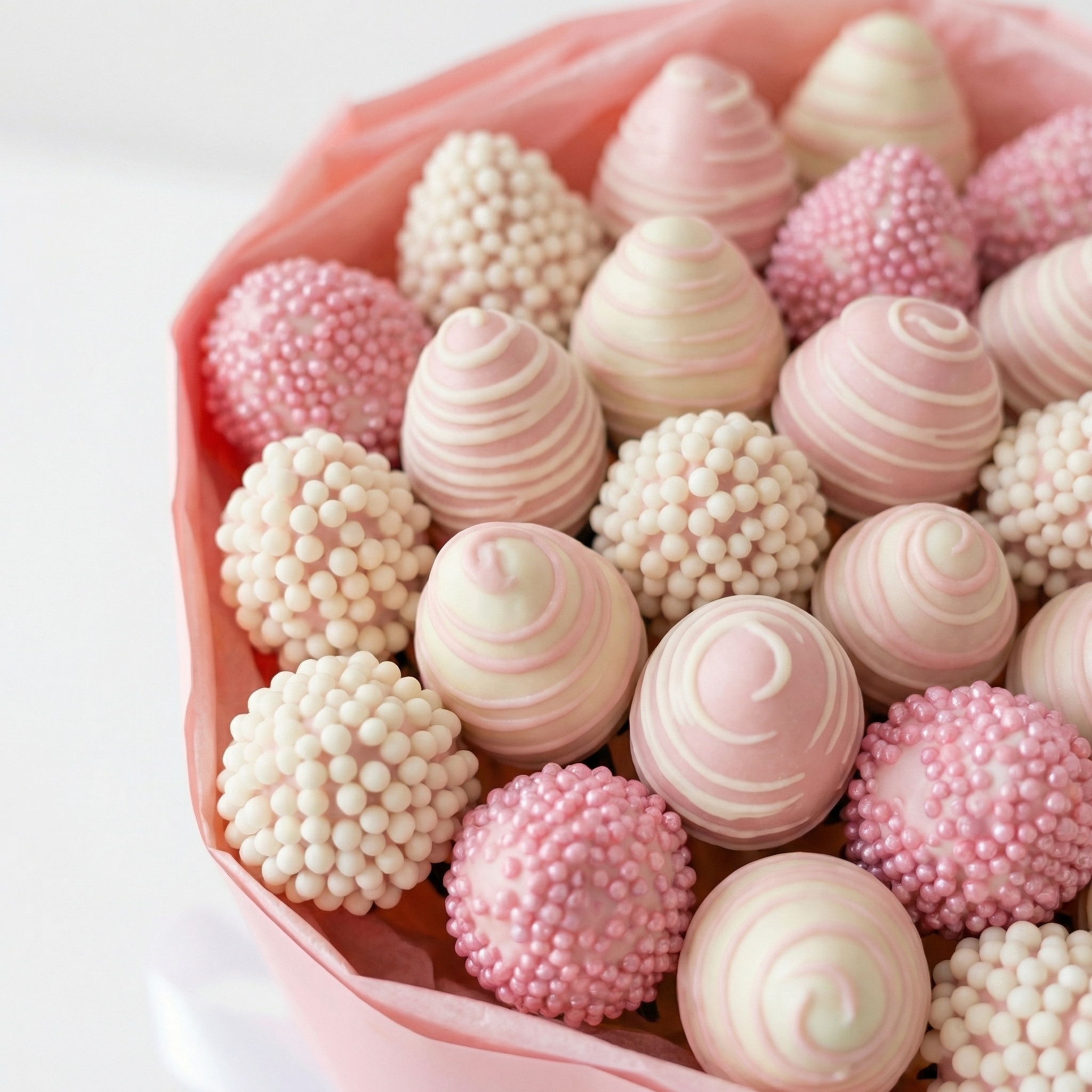 Букет Клубничная невеста