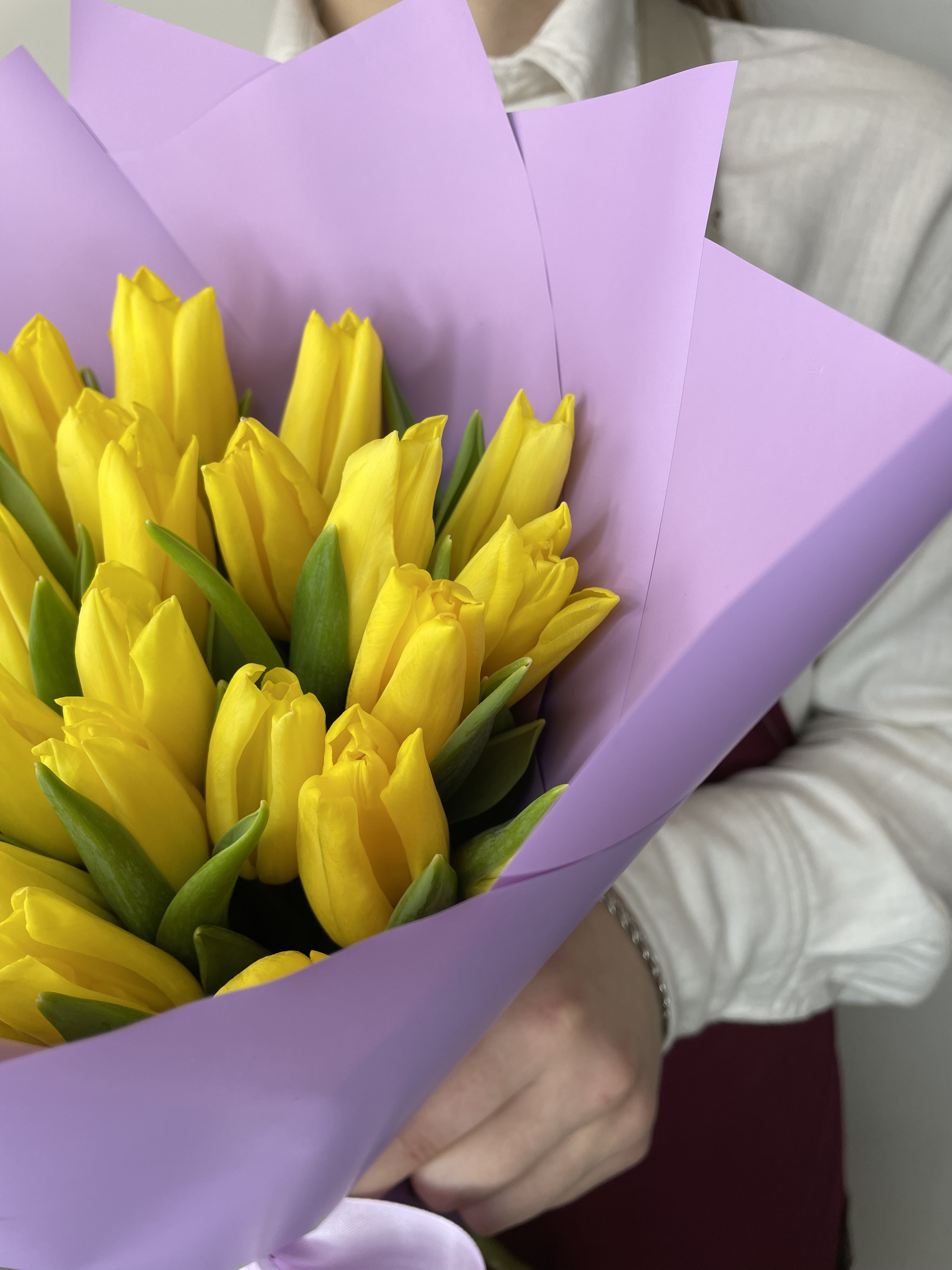 Букет Монобукет из желтых тюльпанов М