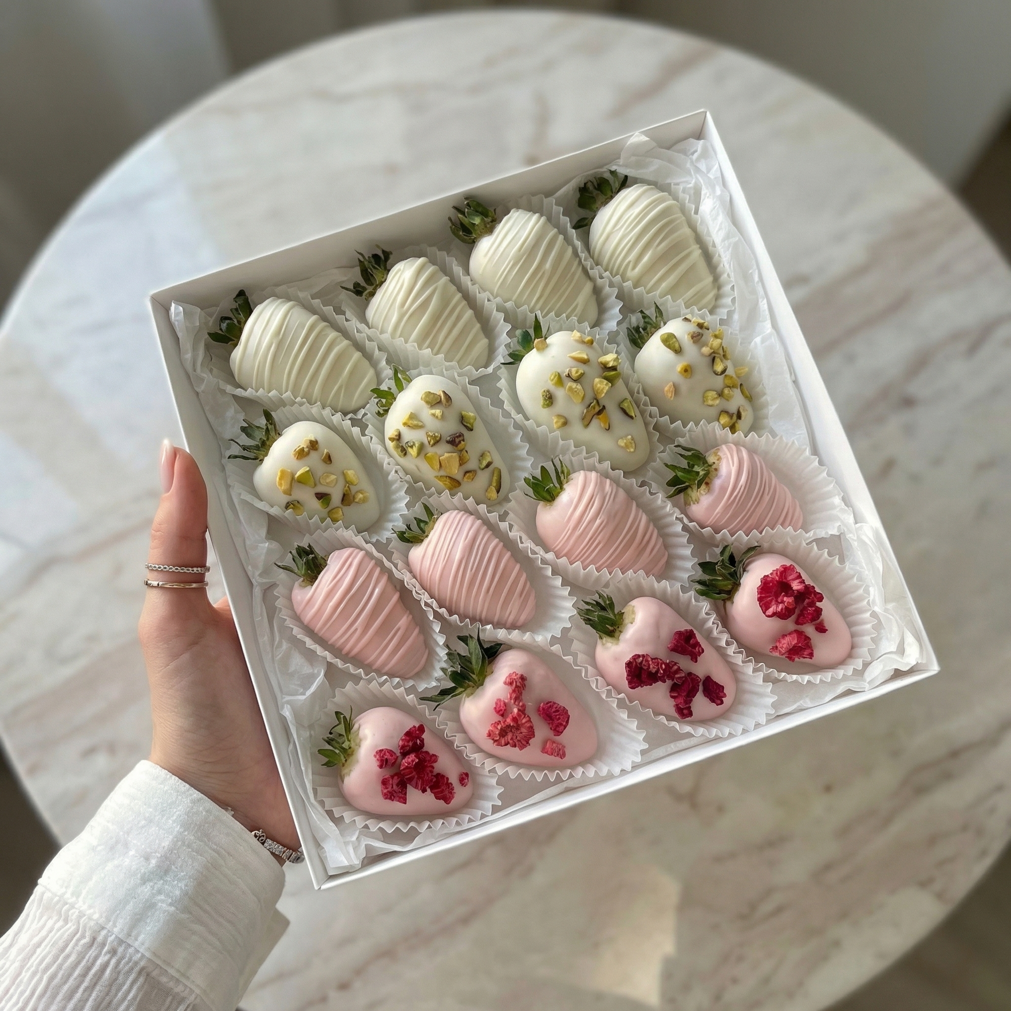 Букет Клубничный прованс