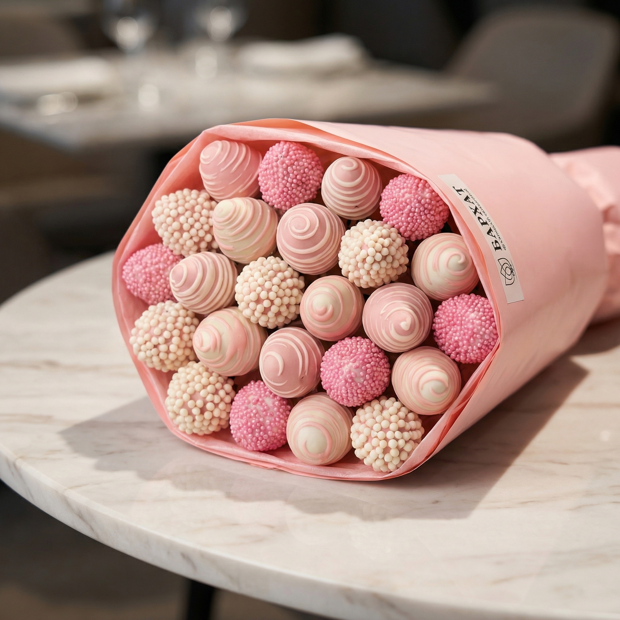 Букет Клубничная невеста