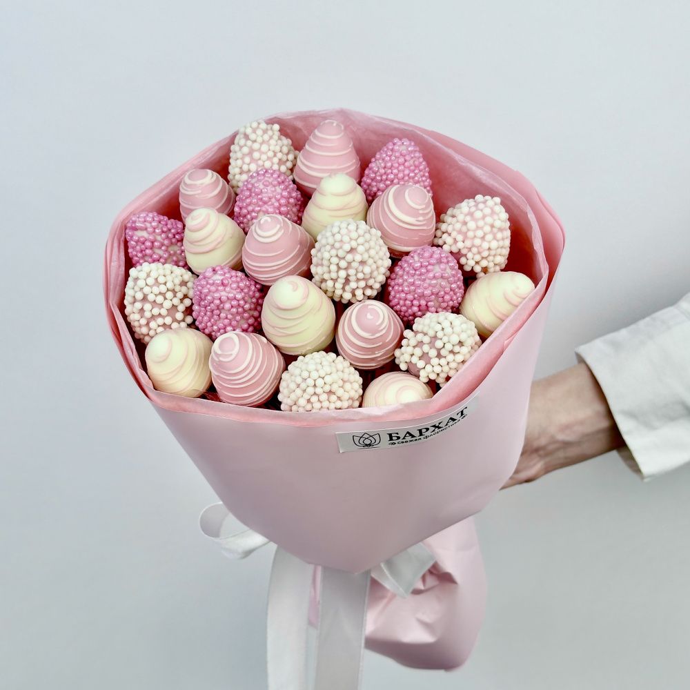 Букет Клубничная невеста