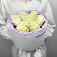 Букет Монобукет из 7 белых роз №2